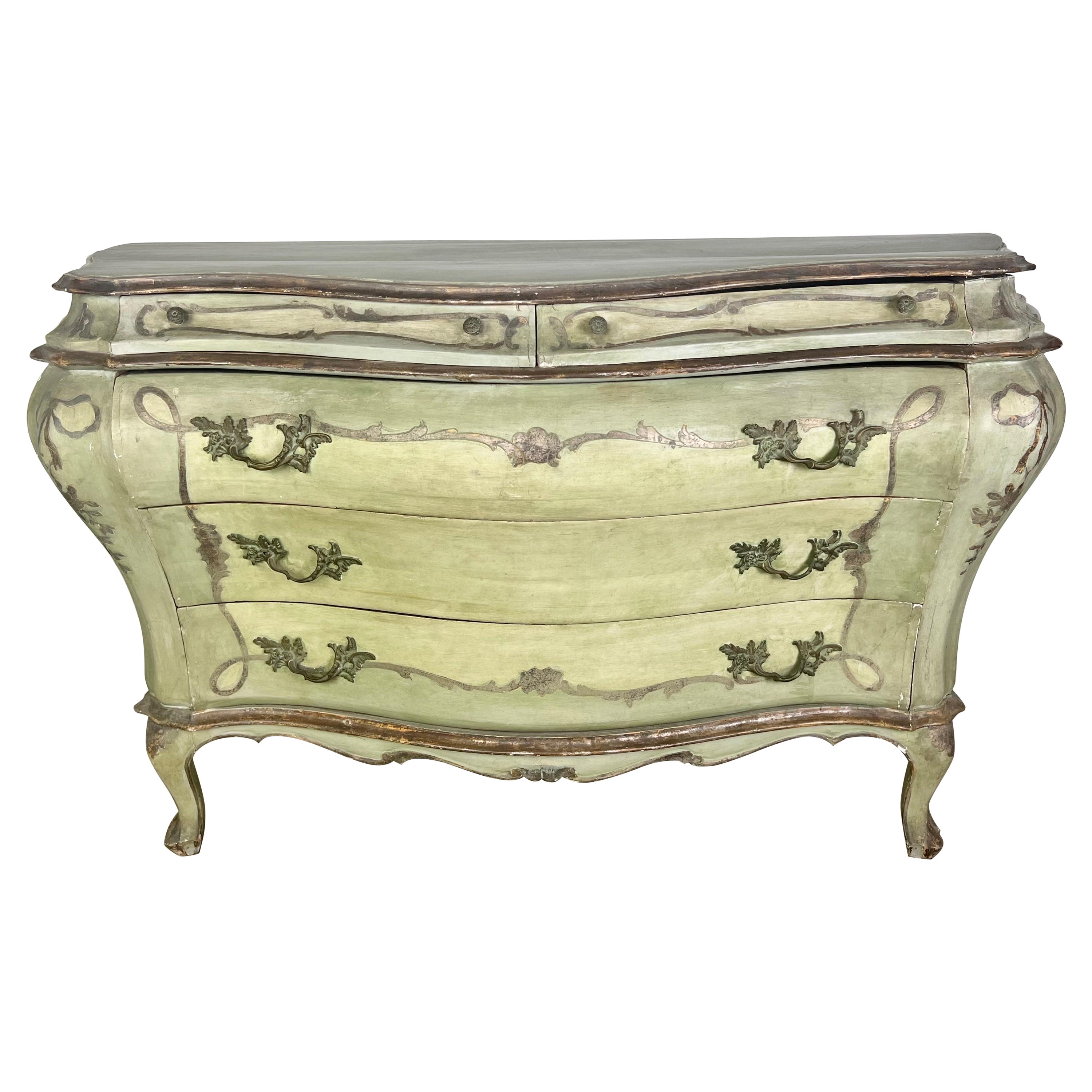 19th C. French Painted Bombay Chest