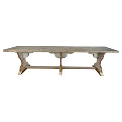 Italian Painted Trestle Style Console C. 1930s