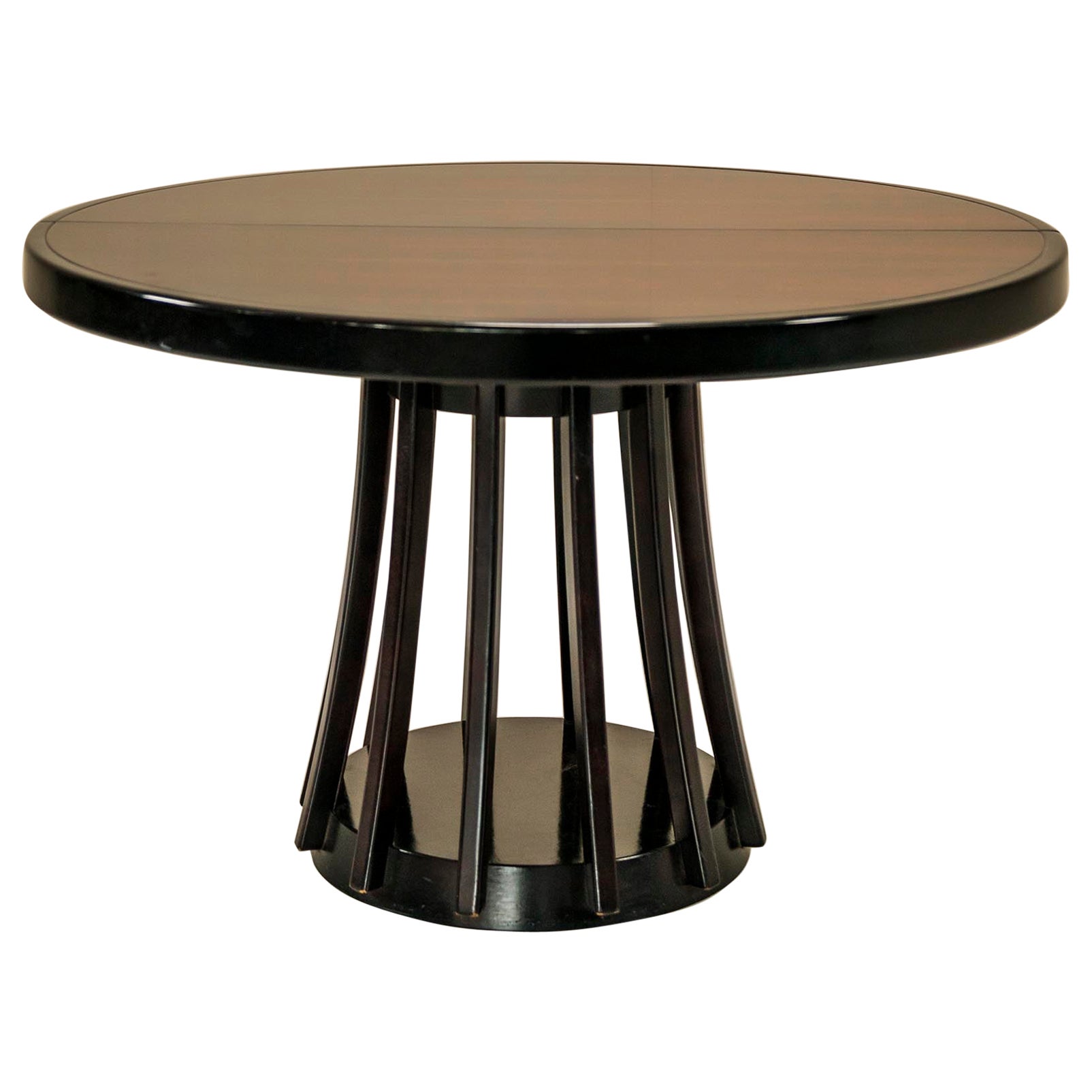 Angelo Mangiarotti 'S11' Round Dining Table in Ebony, Italy, 1970s For Sale