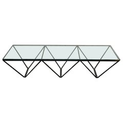 Alanda Metal and Glass Coffee Table by Paolo Piva for B&B Italia 70s