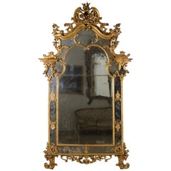 18th century, Italian Baroque Gitlwood Mirror 