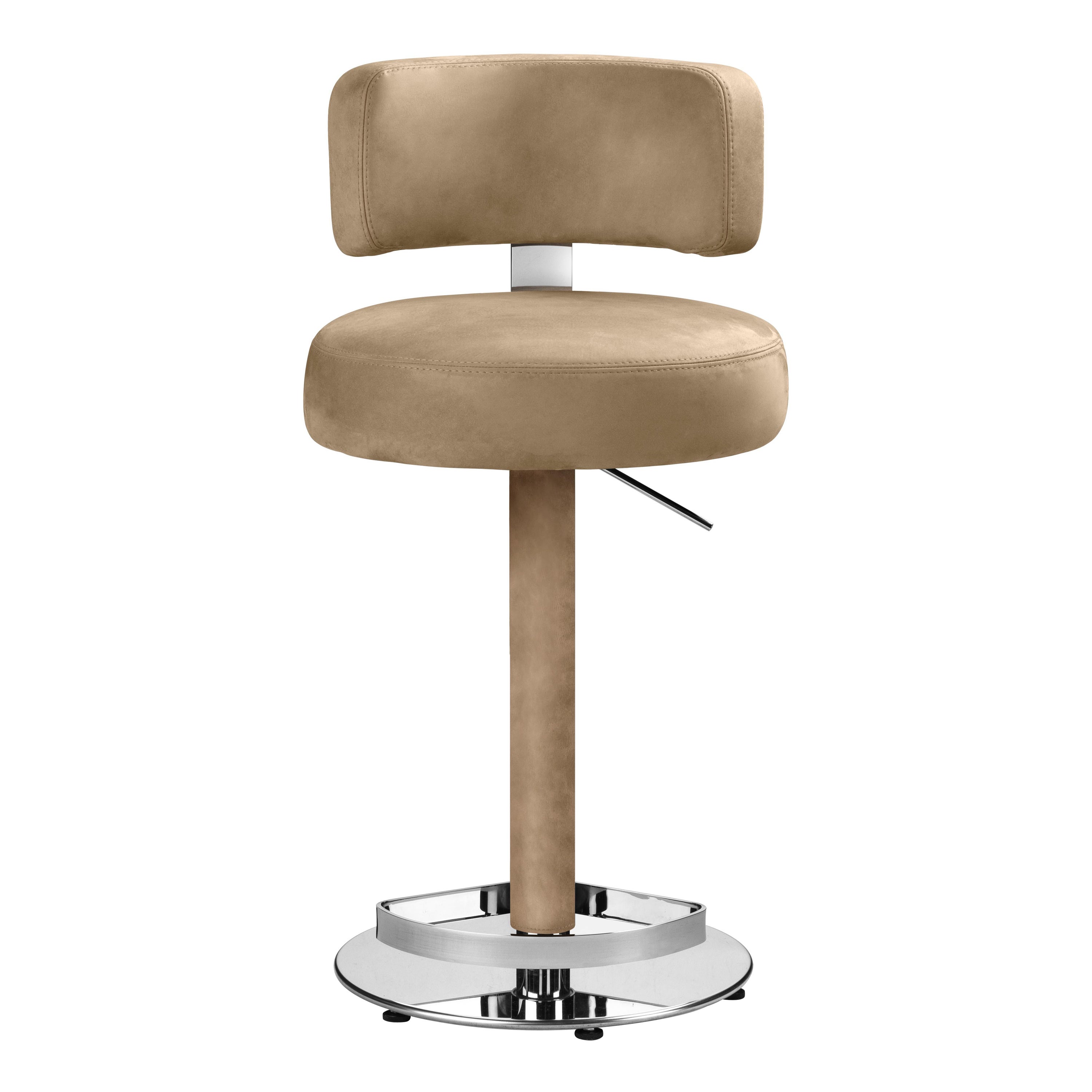 Alfred Stool, Leather and Chrome Structure, Made in Italy For Sale