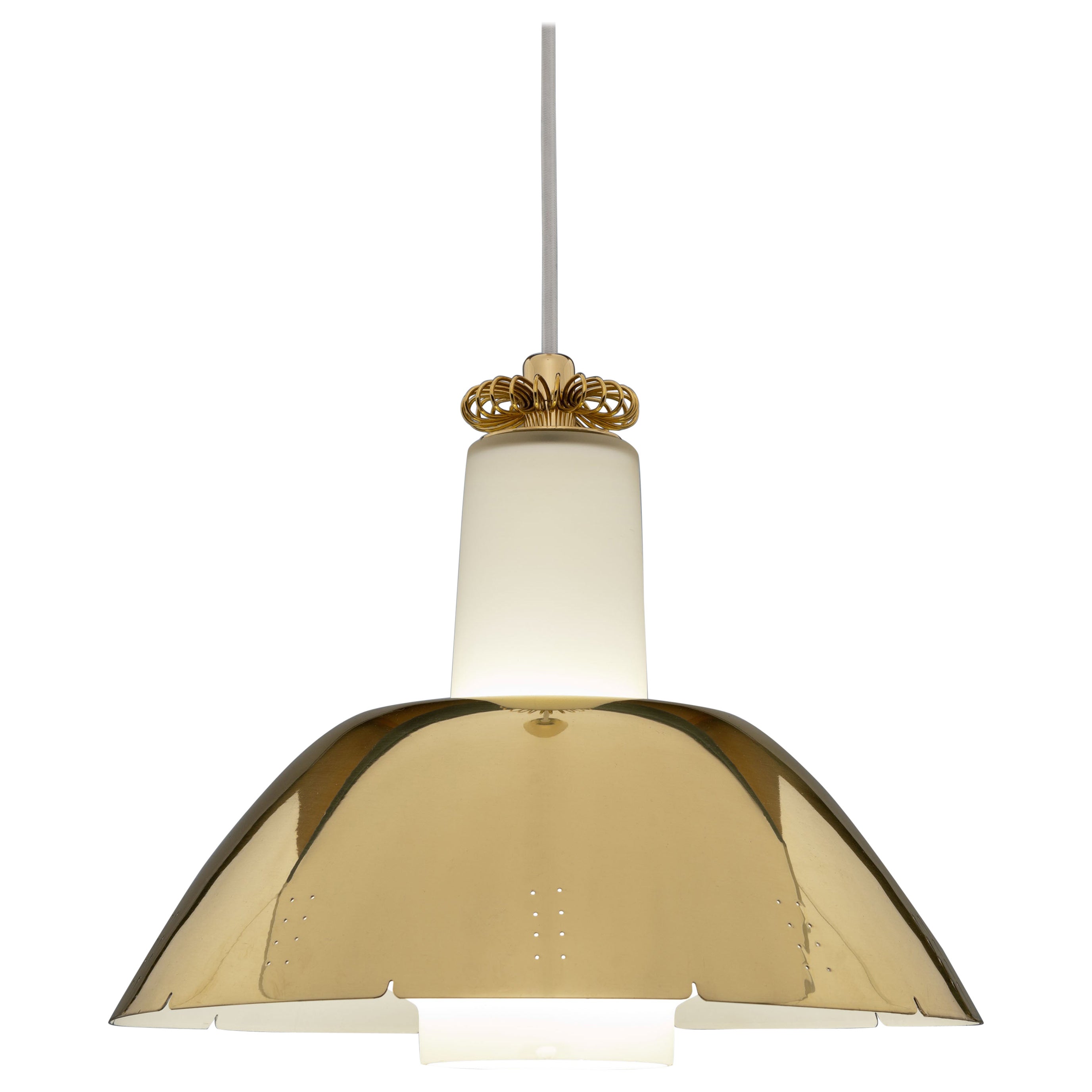 Paavo Tynell Brass K2-20 Pendant by Idman Oy Finland For Sale