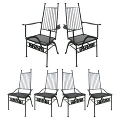 Set of Six Elegant Salterini El Prado Dining Chairs, circa 1950