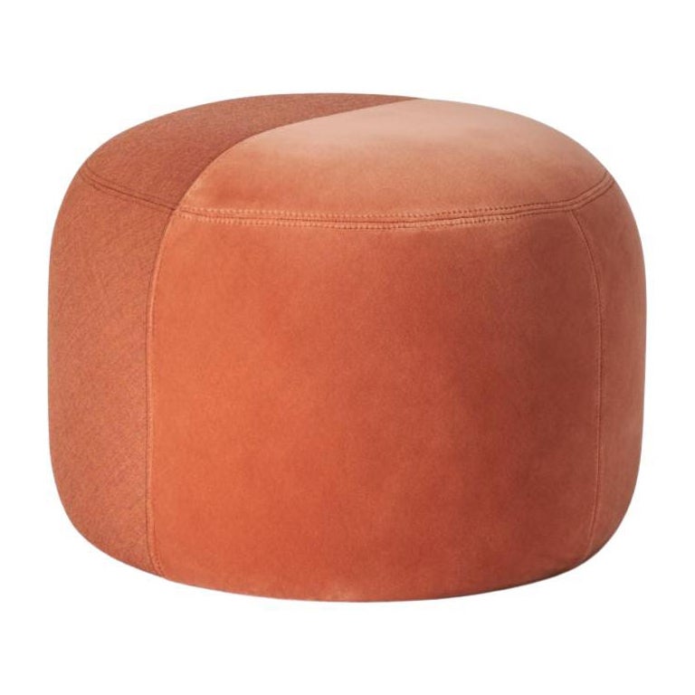 Dainty Pouf Burnt Orange Rusty Rose by Warm Nordic For Sale