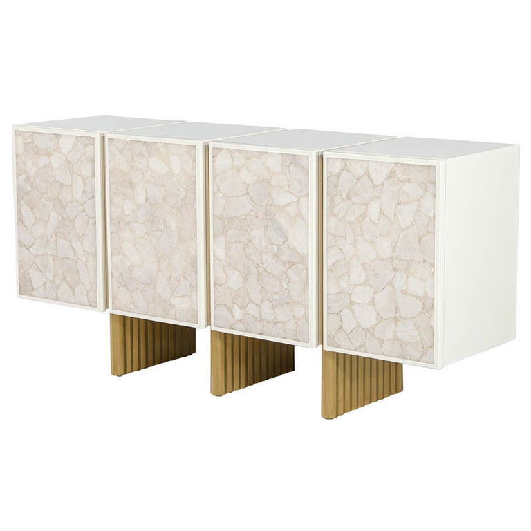 Modern Quartz Front Sideboard Baker Kira Credenza For Sale at 1stDibs