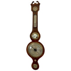 Antique George III Quality Mahogany Banjo Barometer