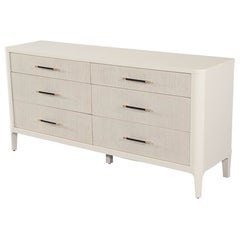 Modern Curved Cabinet Credenza in 2 Tone Finish