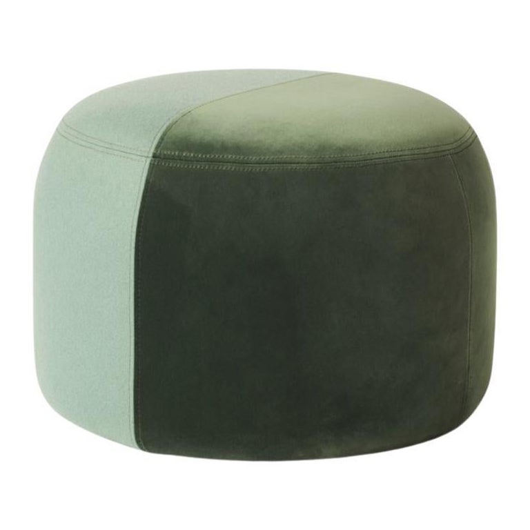Dainty Pouf Jade, Forest Green by Warm Nordic For Sale