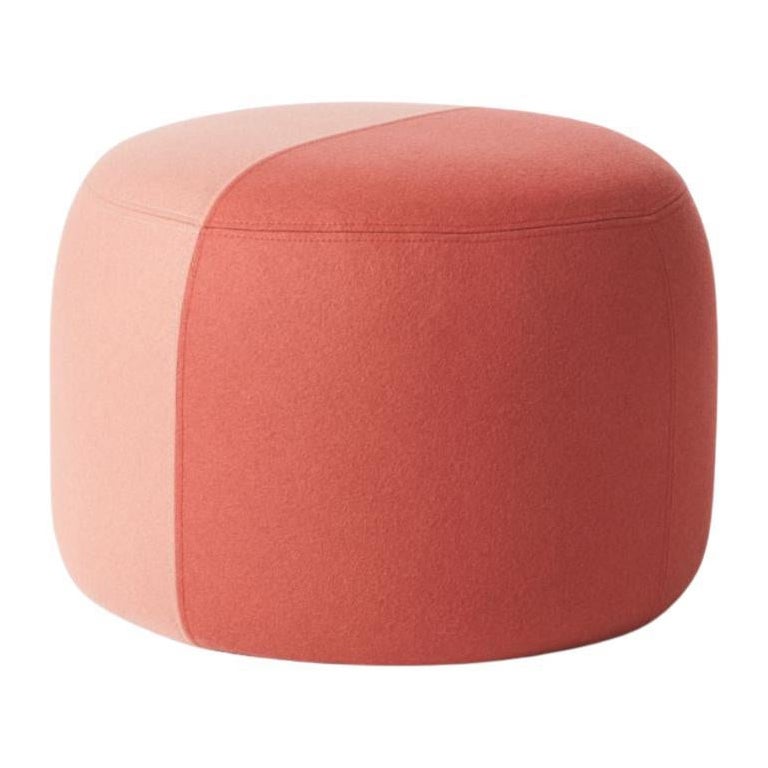 Dainty Pouf Blush, Coral by Warm Nordic For Sale