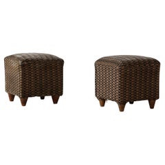 Pair of Ottomans, Italy, 1950s