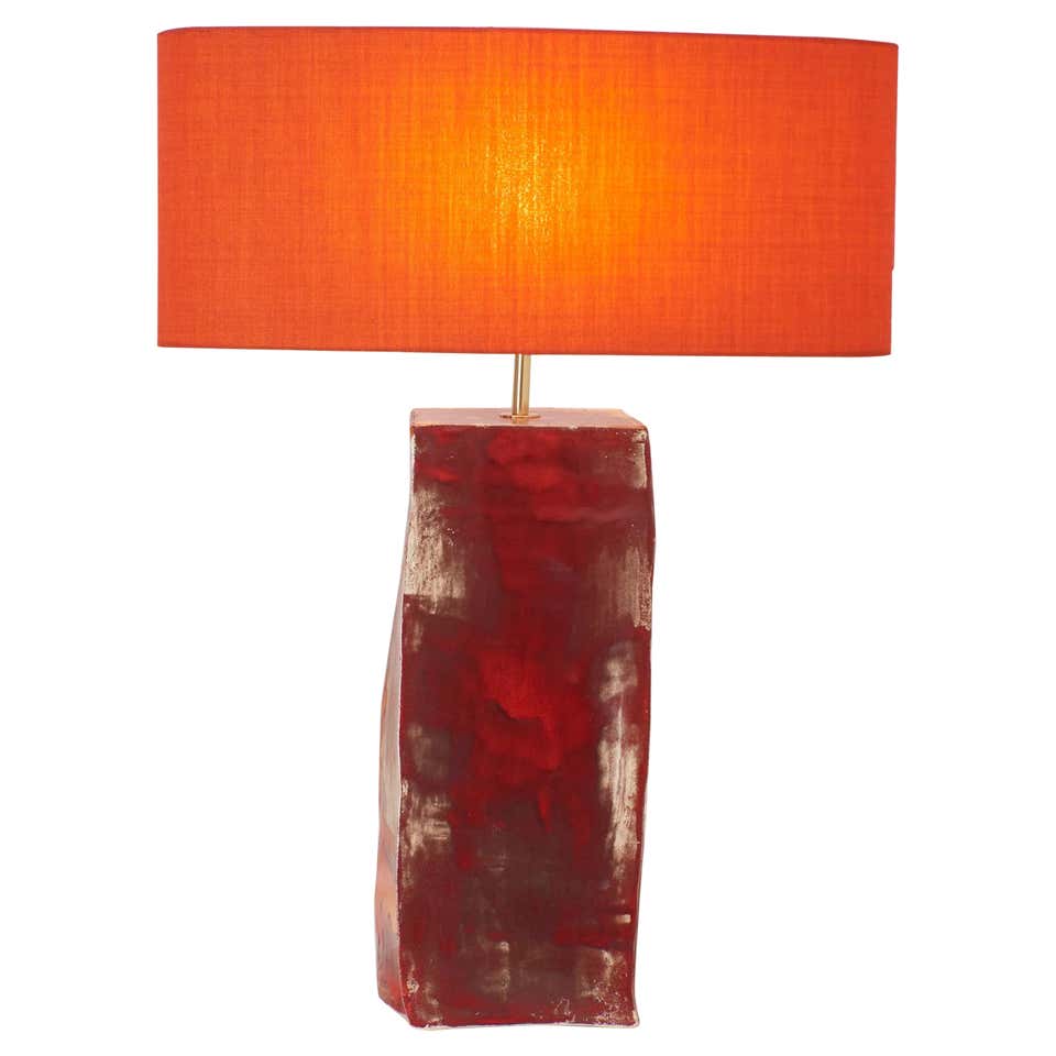 Rectangular Ceramic Lamp For Sale at 1stDibs