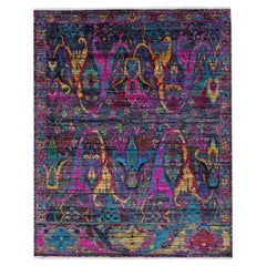 Multicolor Designed Modern Bidjar Style Handmade Wool Rug