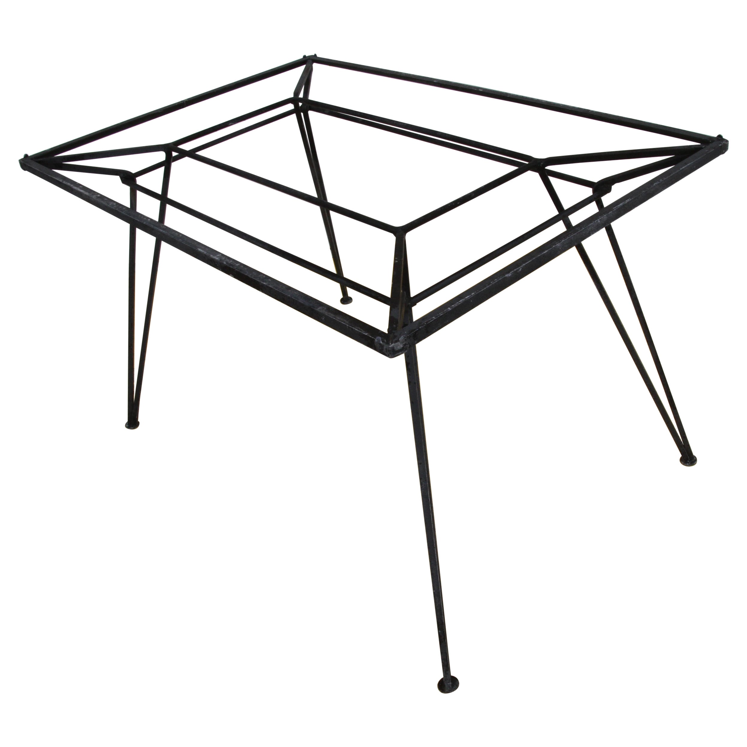 Salterini Maurizio Tempestini Style Midcentury Wrought Iron Dining Table For Sale