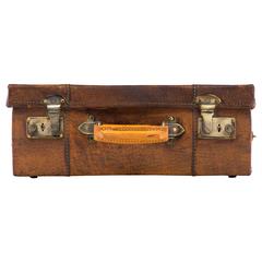French Vintage Leather Suitcase