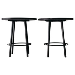 Used Pair of Stone Bistro Tables from France, circa 1970