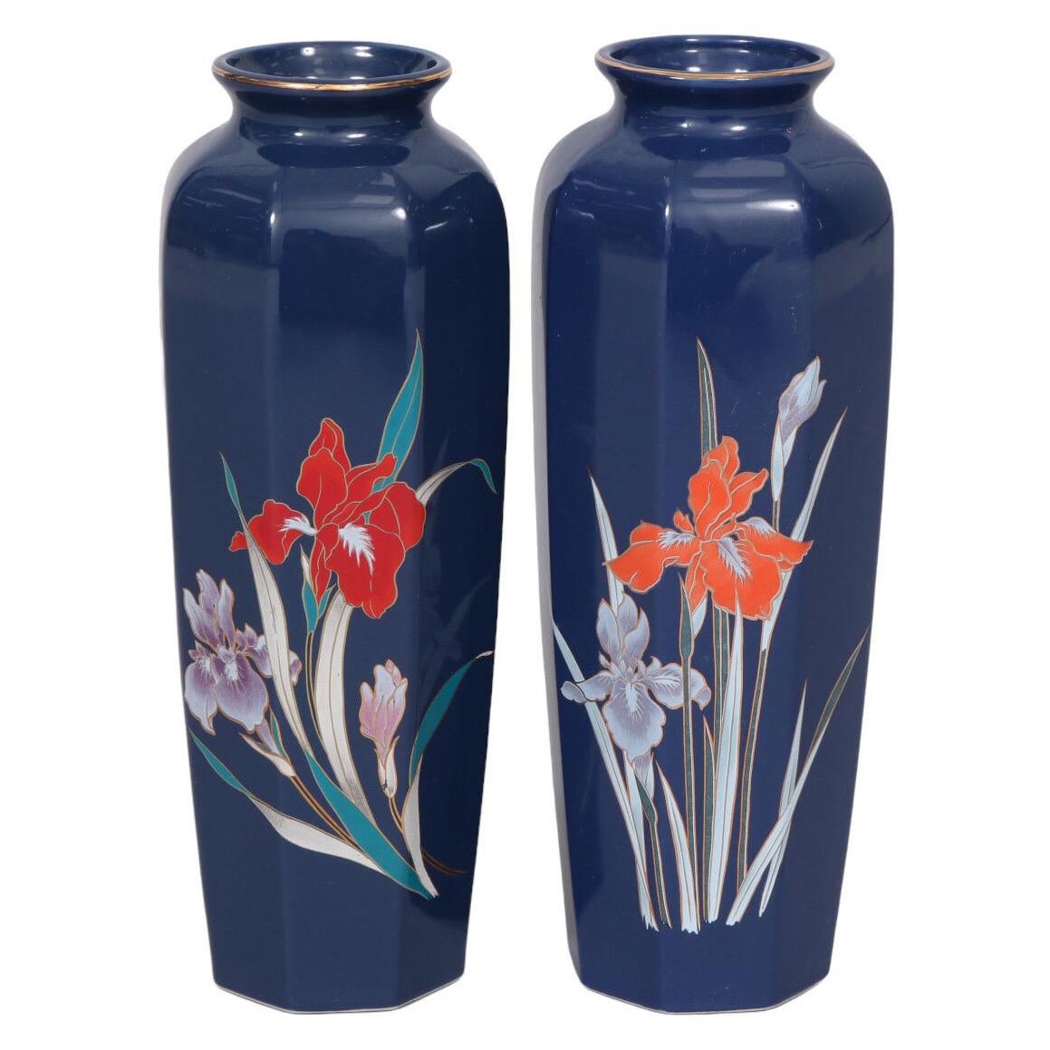 Japanese Ceramic Vases - Set of 2 For Sale