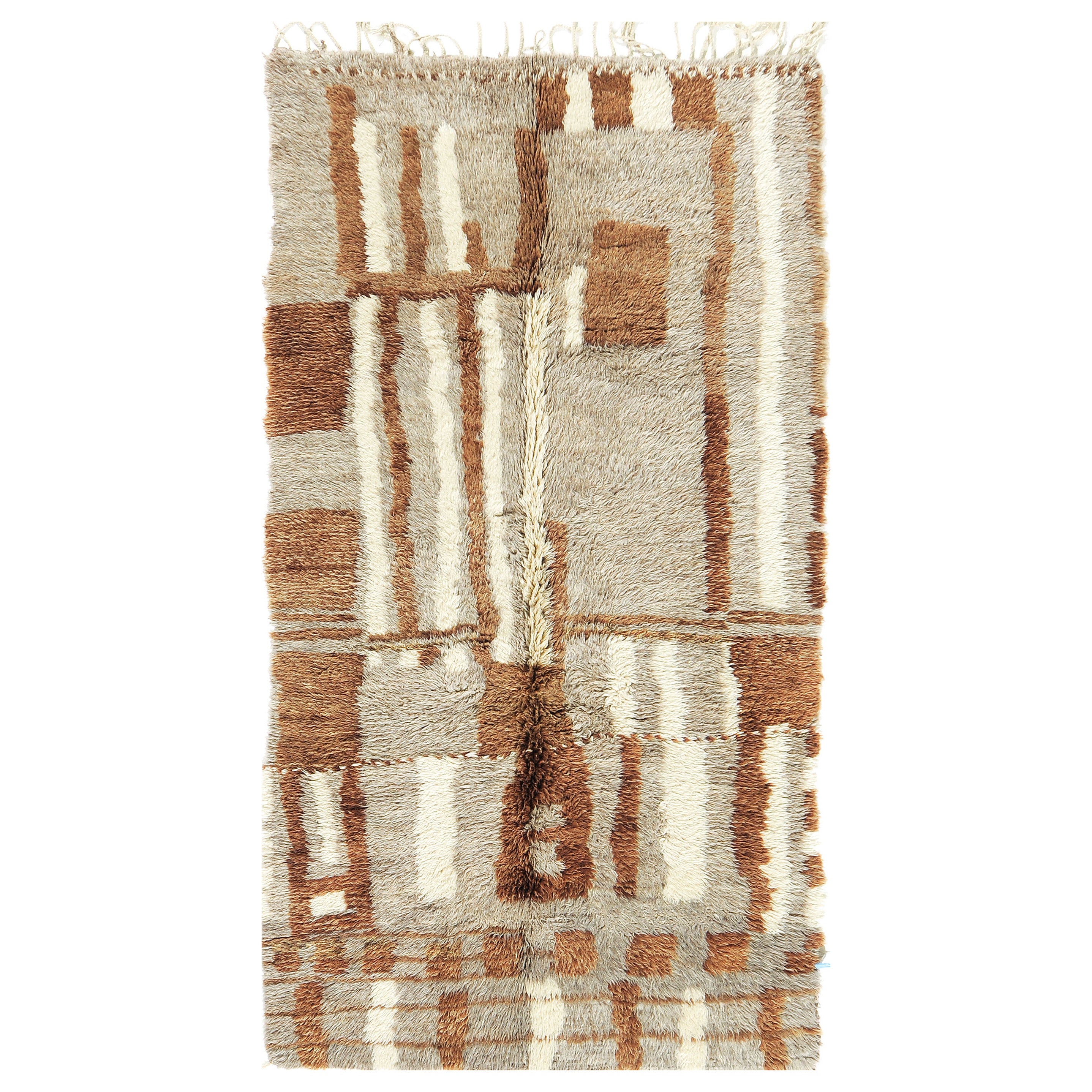 Mehraban Vintage Moroccan Beni Ourain Tribe Rug