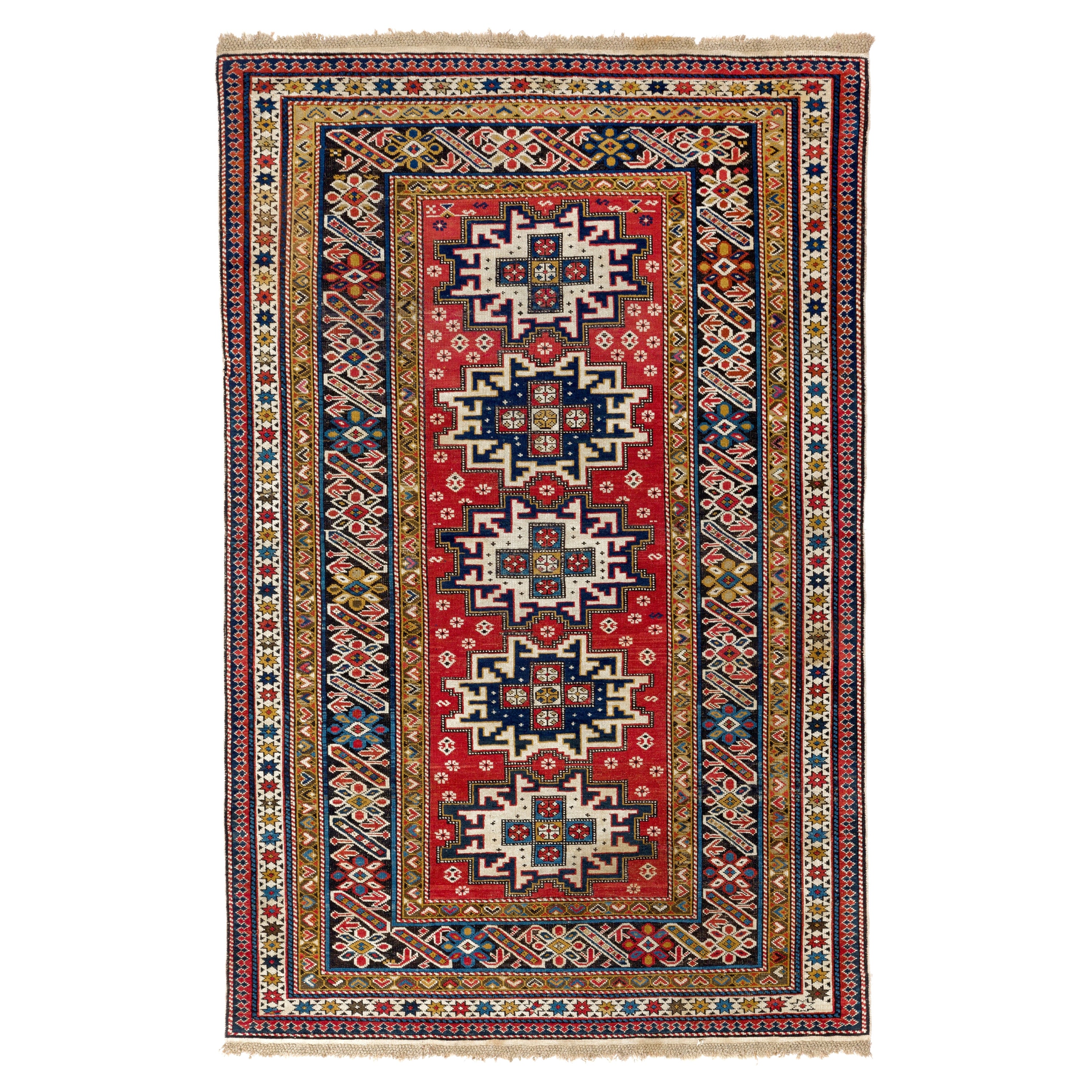 Antique Caucasian Chi Chi Shirvan Rug. Rare Collectors Carpet For Sale
