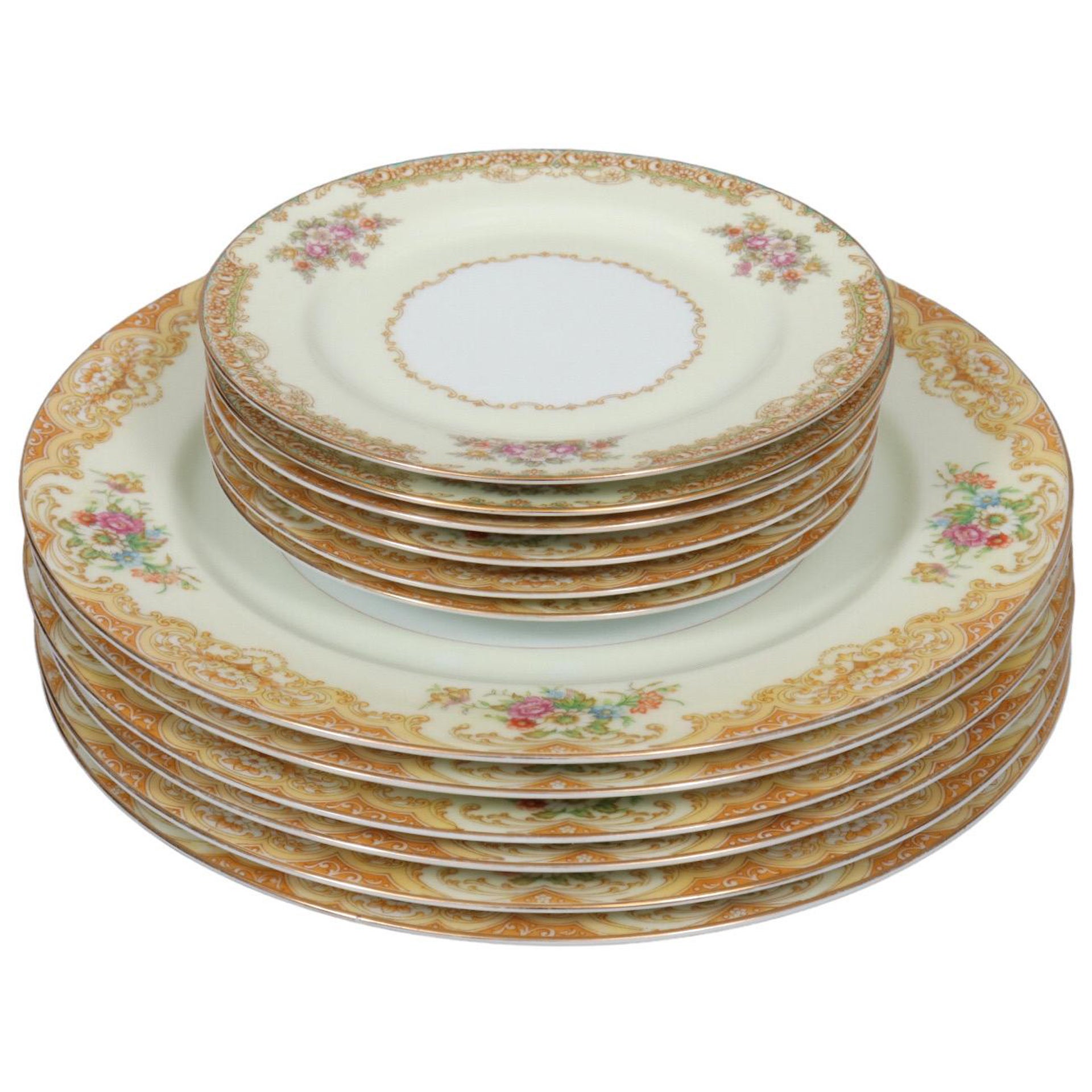 Noritake Dinner & Side Plates, Set of 12