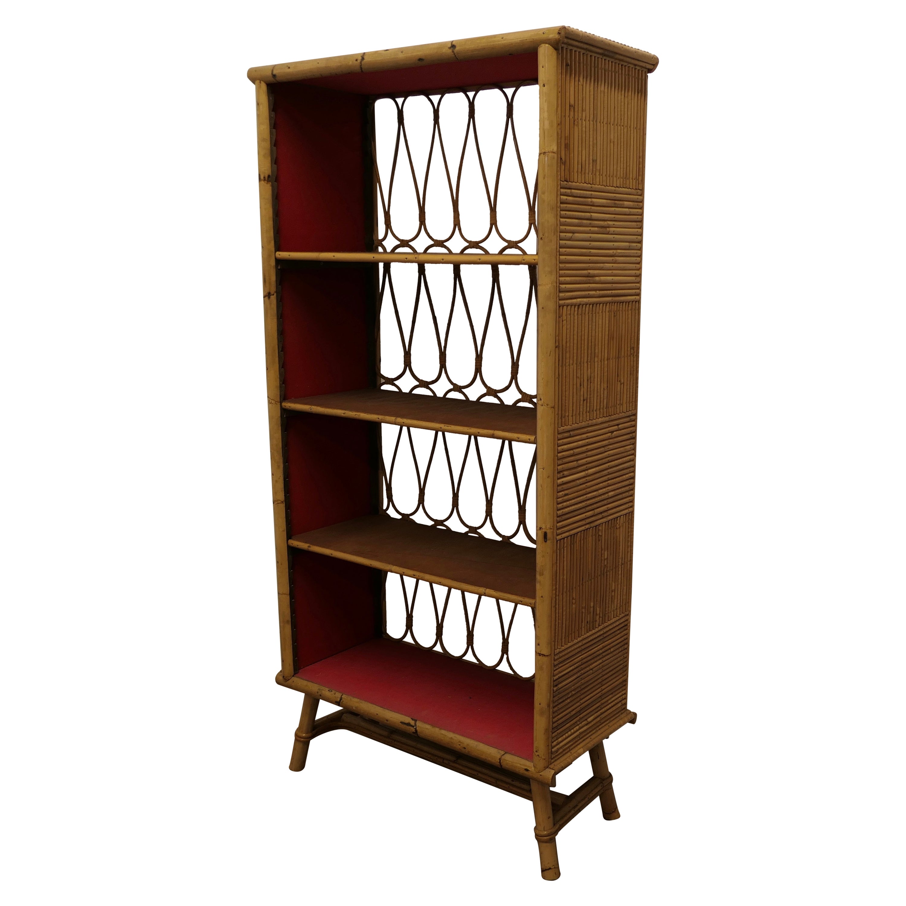 Ein hochwertiges Bambus-Bücherregal, Raumtrenner    