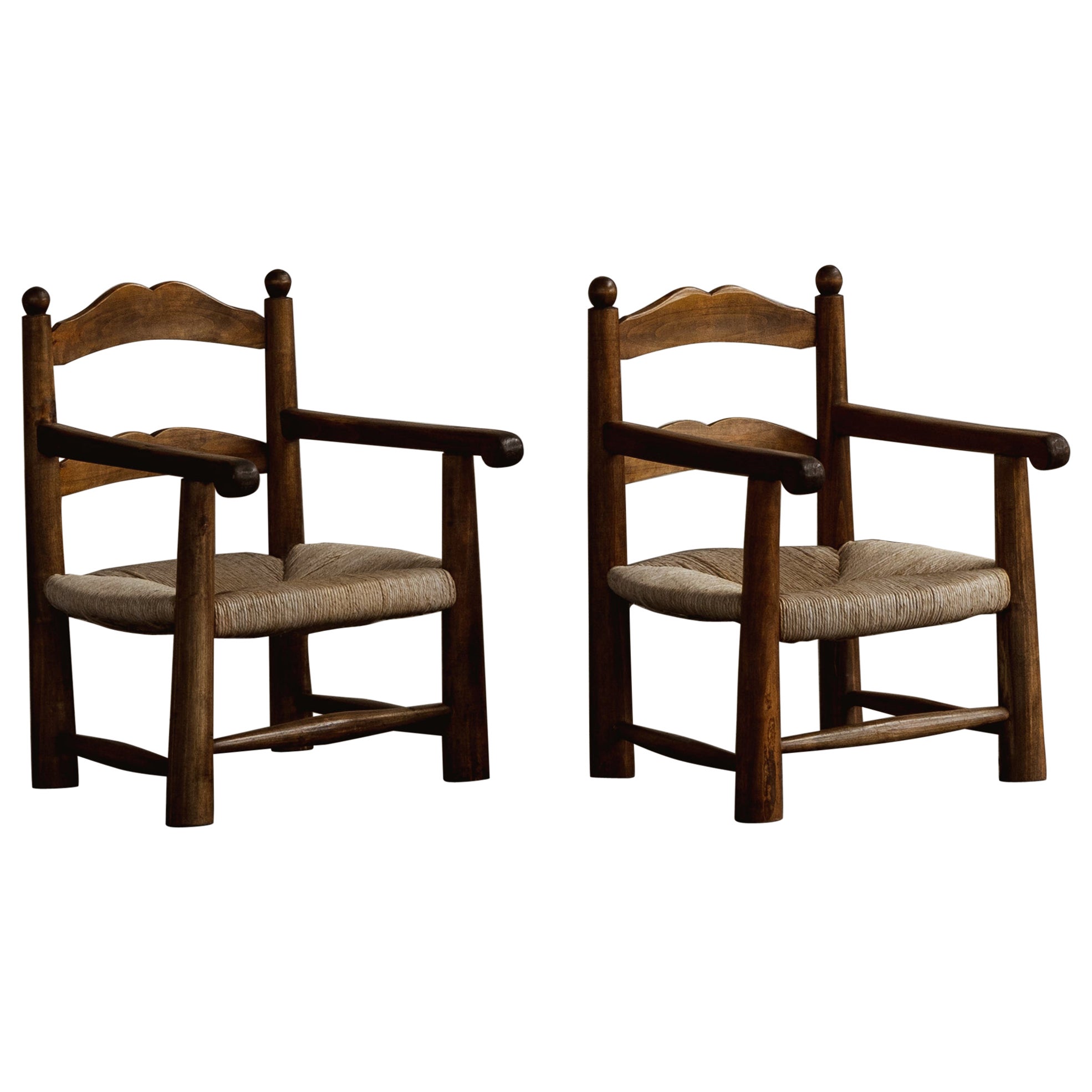 Mogens Lassen Pair of 1940s 'Wing' Easy Chairs in Sheepskin For Sale at
