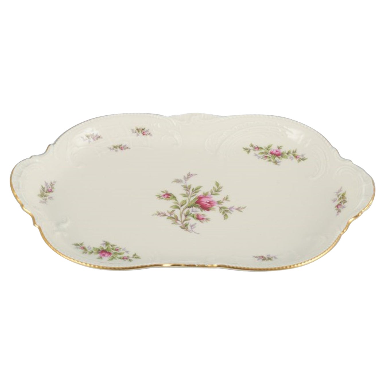 Rosenthal, Germany, "Sanssouci", Cream-Coloured Serving Dish with Flowers