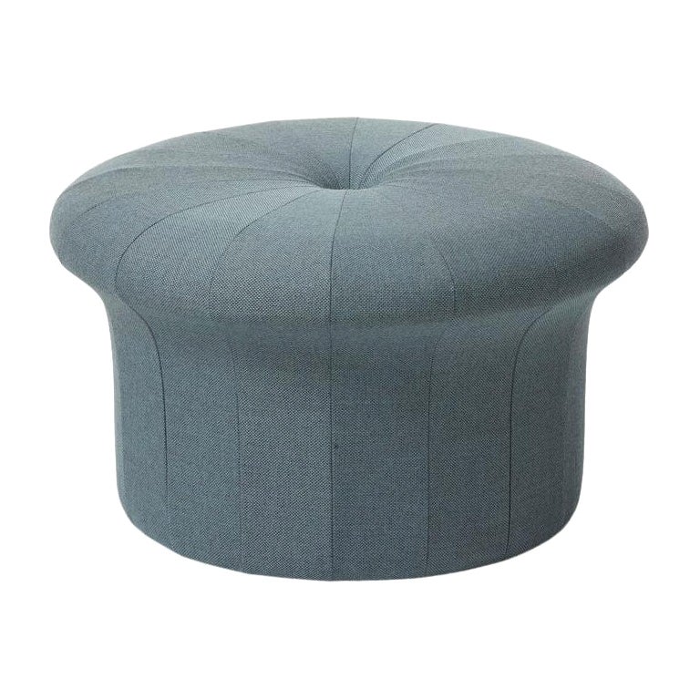 Grace Light Steel Blue Pouf by Warm Nordic For Sale