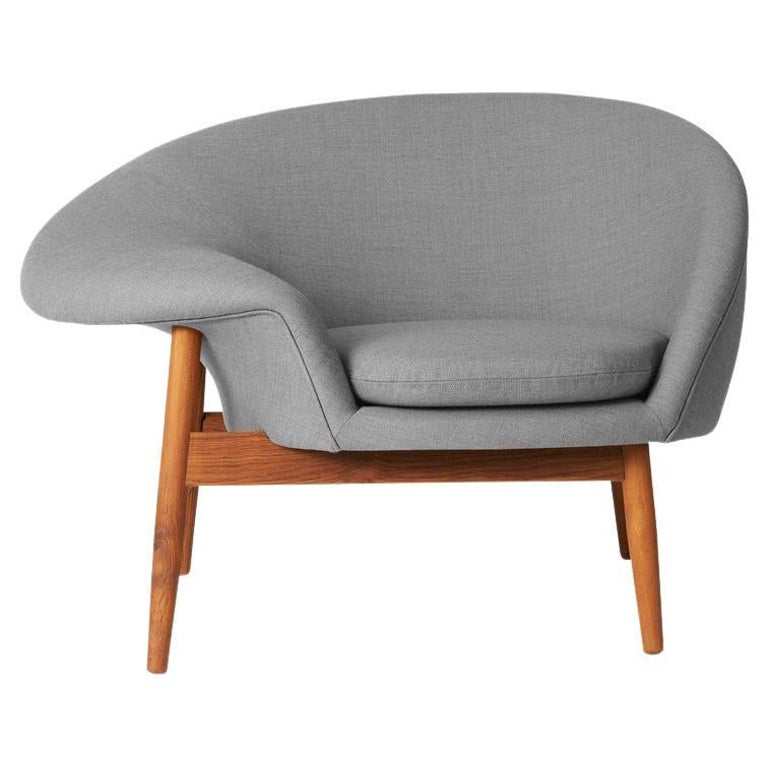 Fried Egg Left Lounge Chair Grigio Melange di Warm Nordic
