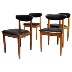 Vintage Set of 4 1970s Midcentury Dining Chairs by Schreiber