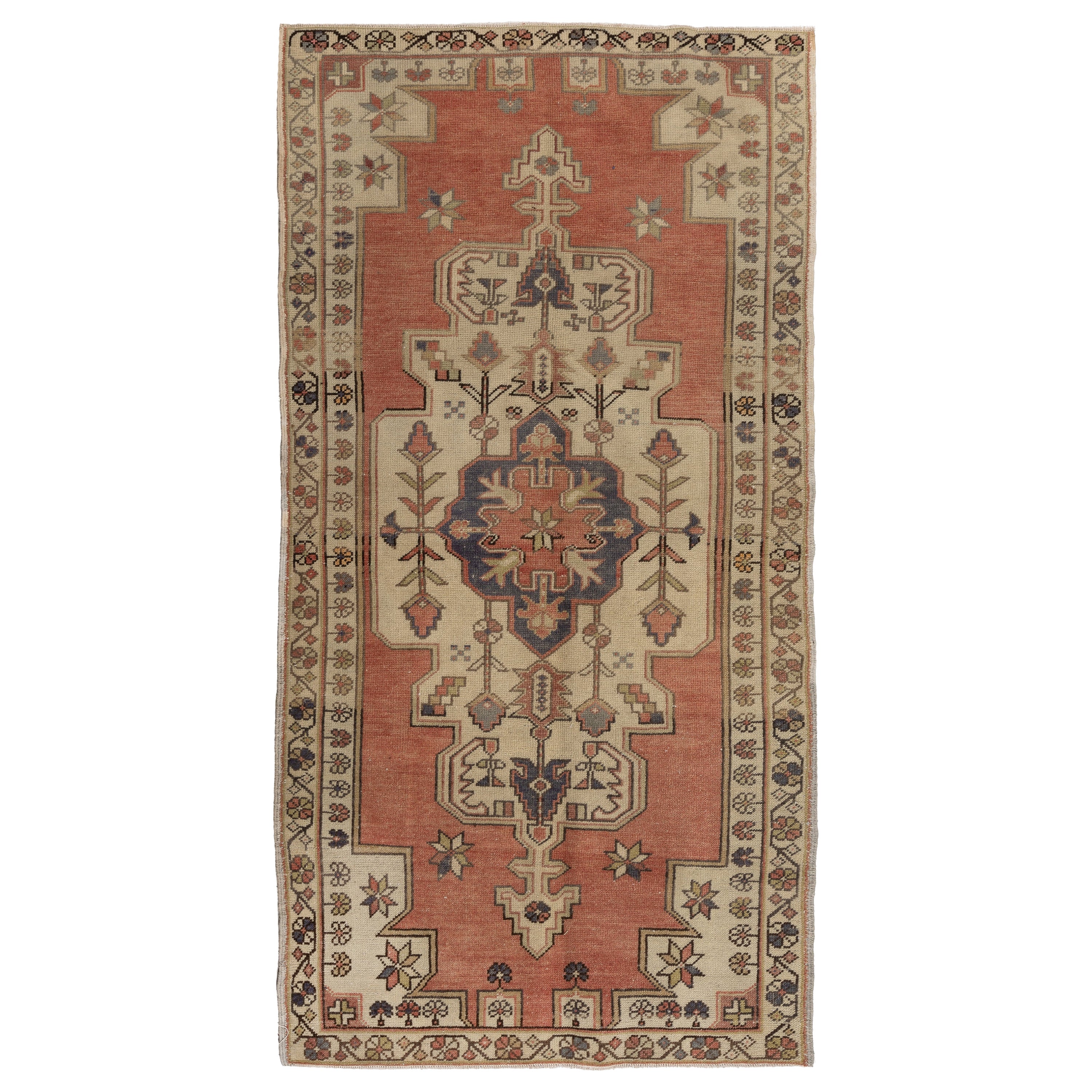 Orientalischer Vintage-Teppich für Landhaushalte, Stammeskunst, traditionelle Inneneinrichtung im Angebot