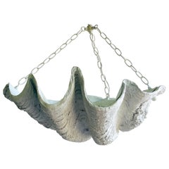 Stunning Large Scale Serge Roche Style Clam Shell Chandelier, Circa 1960s