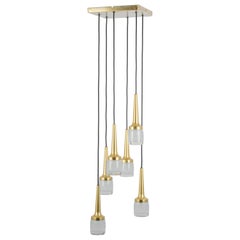 Grande lampadario a cascata di design per Staff Leuchten, Germania, anni '70