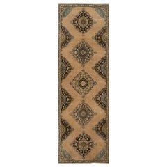 4x12 ft Vintage Oushak Runner, Hallway Rug Authentic Wool Carpet from Turkey