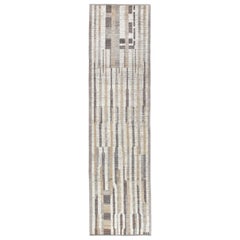 Contemporary Tribal Style Runner in Natural Color Tones