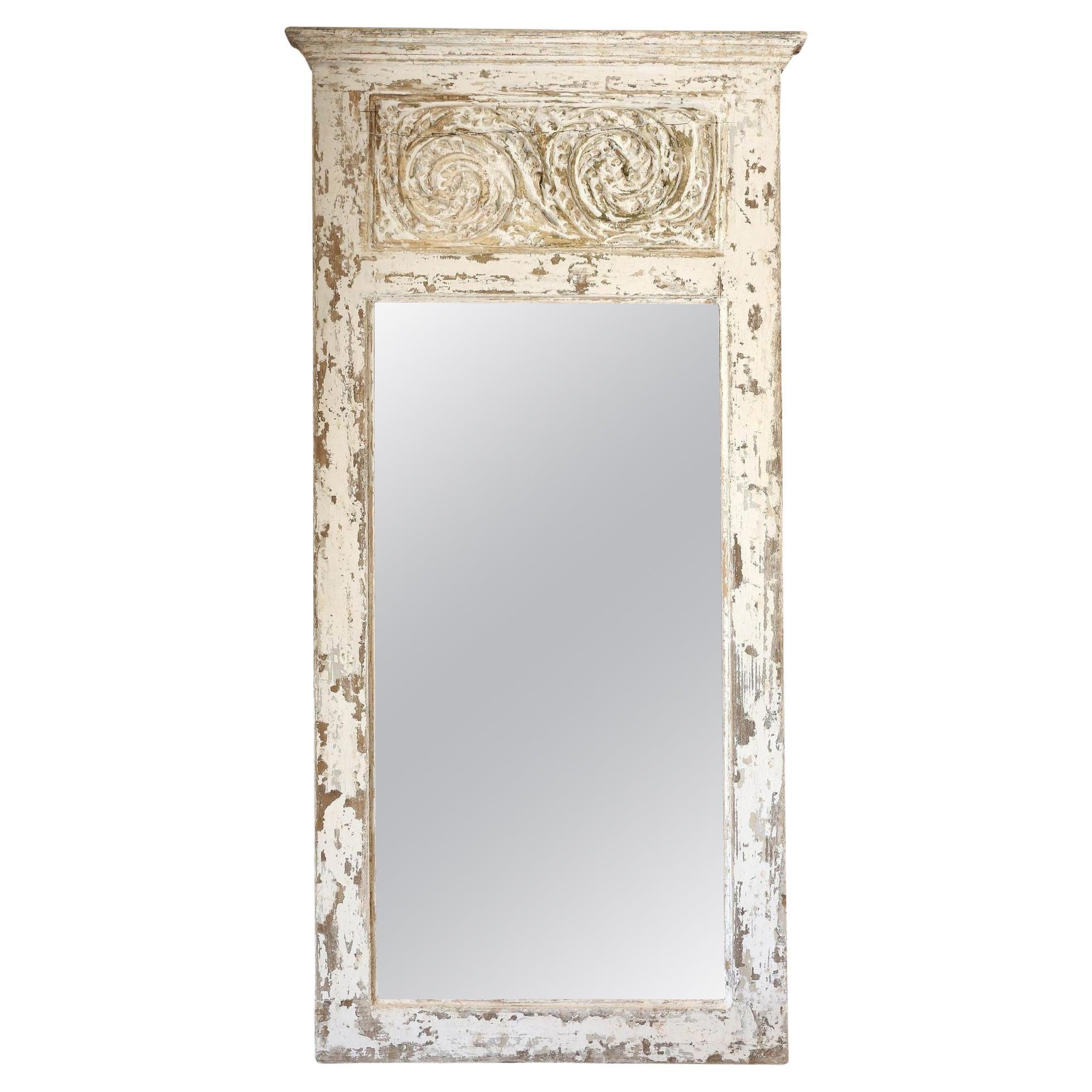 Painted Trumeau Mirror For Sale