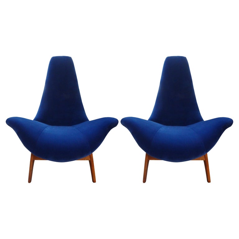 Pair Of Adrian Pearsall Gondola Lounge Chairs For Sale at 1stDibs