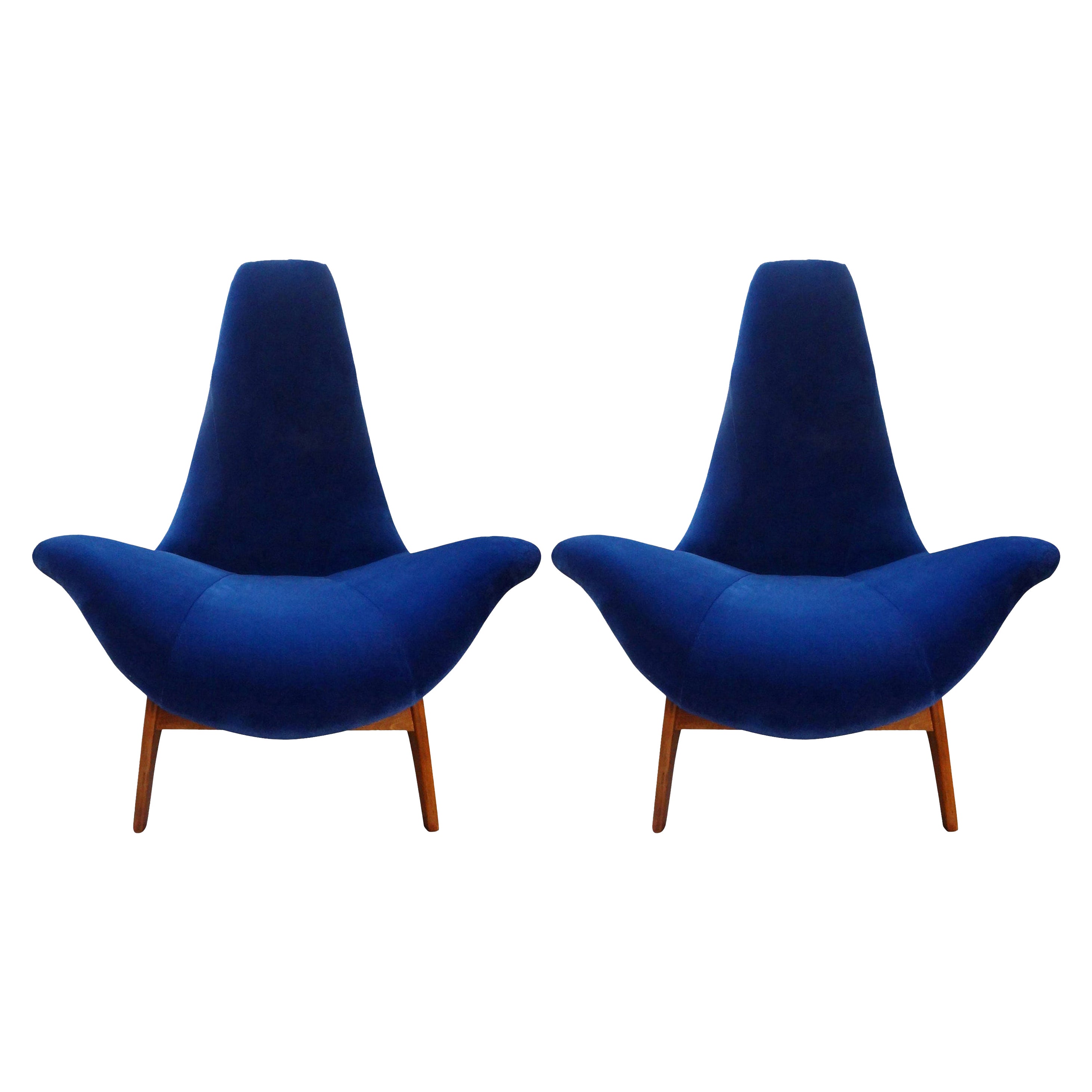 Pair of Adrian Pearsall Gondola Lounge Chairs