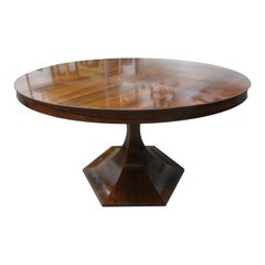 Table centrale italienne en bois de rose Giulio Moscatelli pour Meroni