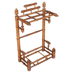 19th Century French Faux Bamboo Umbrella Stand