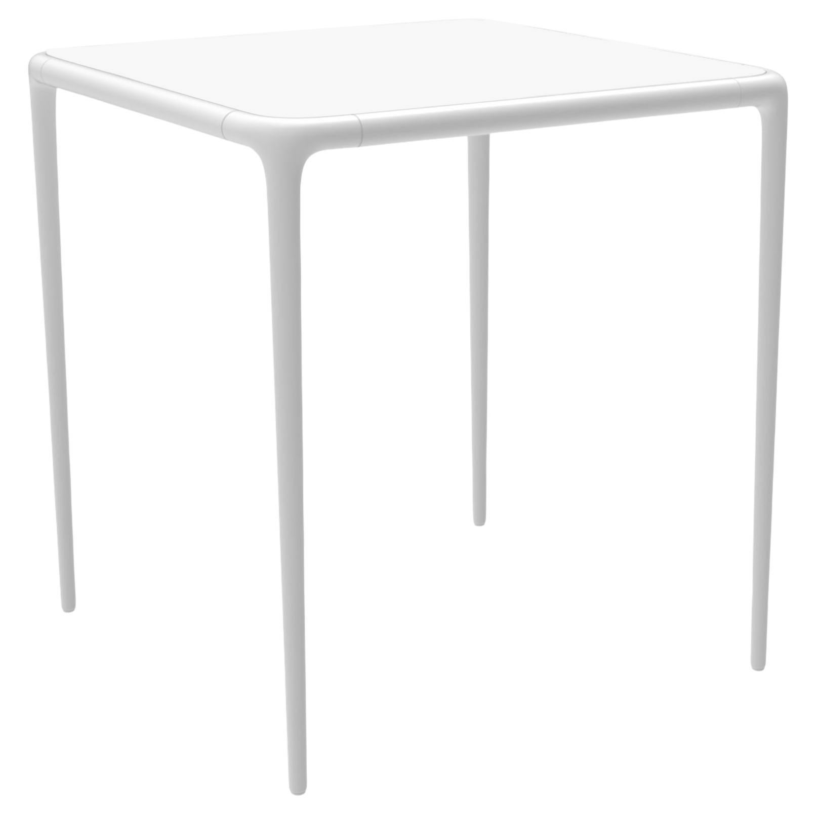 Xaloc White Top Glass Table 70 by Mowee For Sale