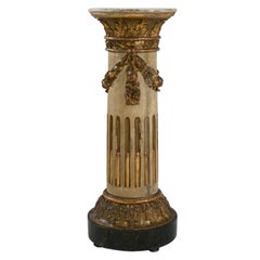 19th Century French Neoclassical Giltwood Pedestal