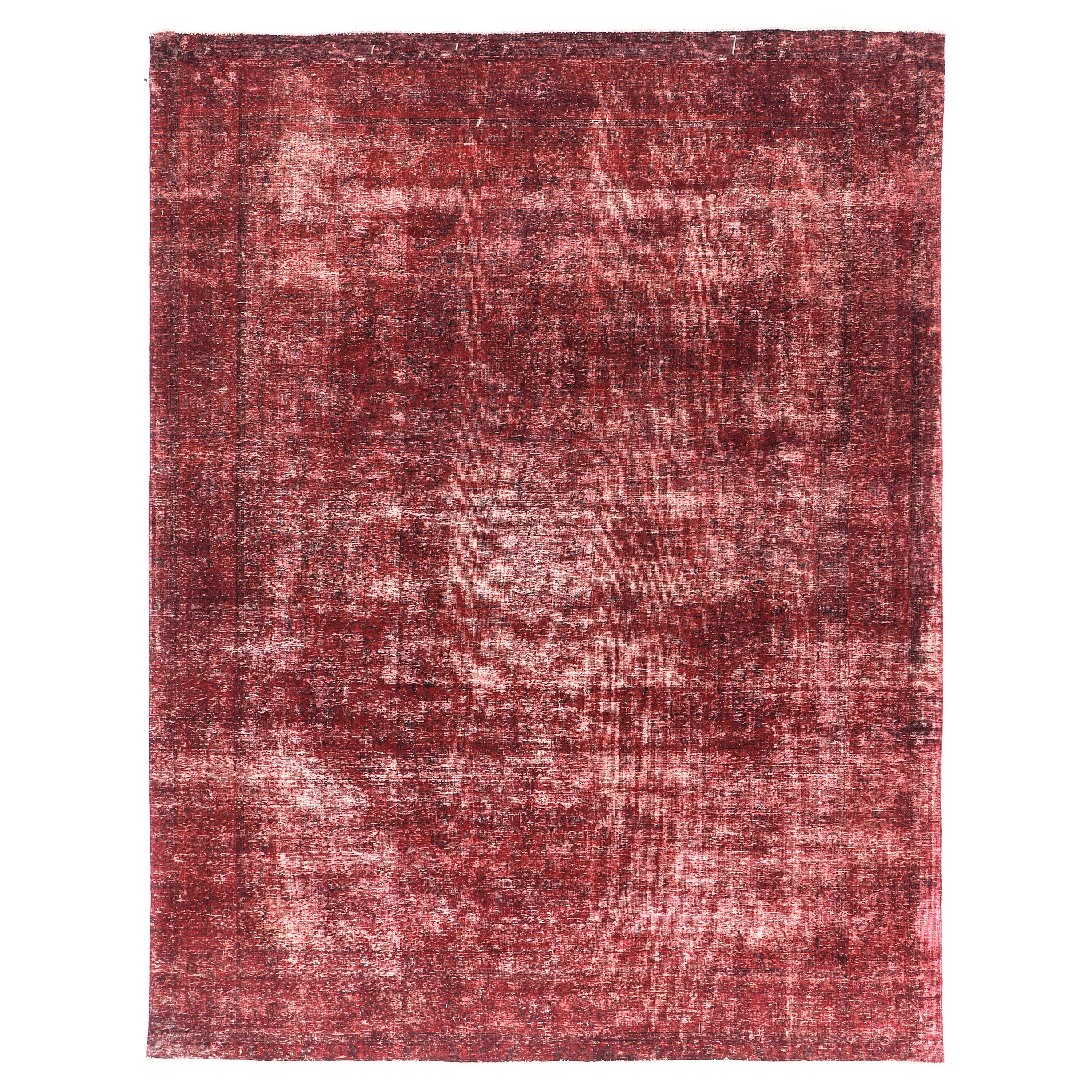 Mehraban Overdyed Vintage Style Rug For Sale