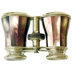Antique Brass and Mother of Pearl Opera Glasses