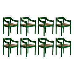 Vico Magistretti "Carimate" Dining Chairs for Cassina, 1960, Set of 8