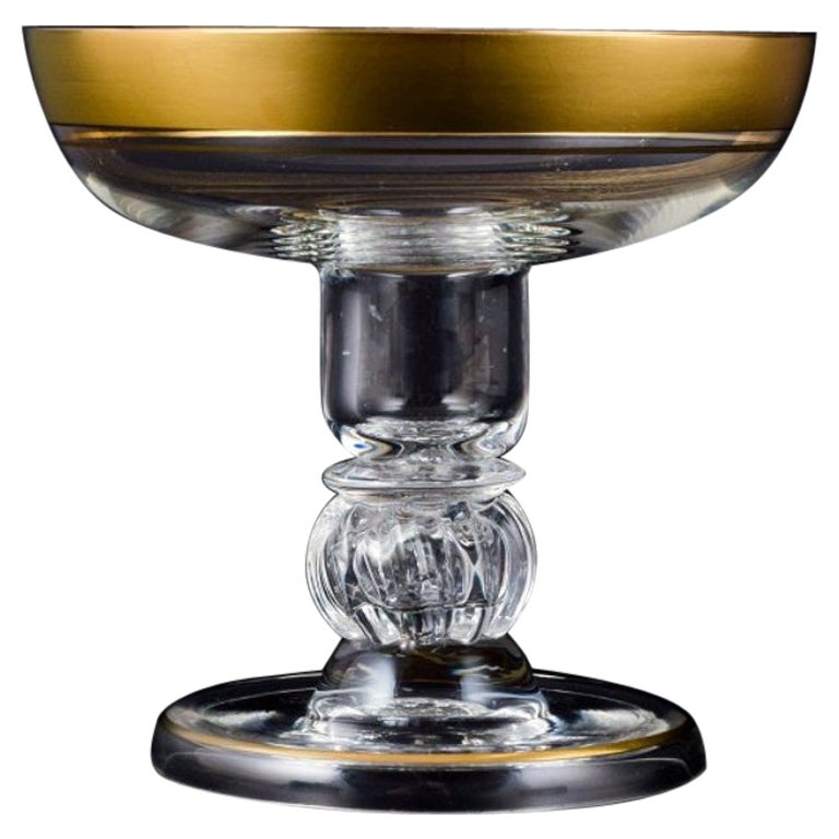 Rimpler Kristall, Zwiesel, Germany, Mouth-Blown Crystal Champagne Glass