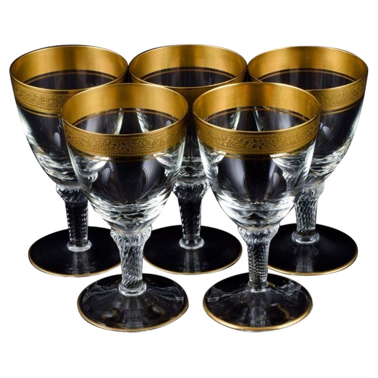 Classic royal enjoyment crystal glass wine cup Pretty metal decorative  glass goblet Wine glass cup