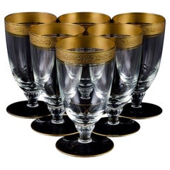 Rimpler Kristall, Zwiesel, Germany, Six Hand Blown Crystal Drinking Glasses