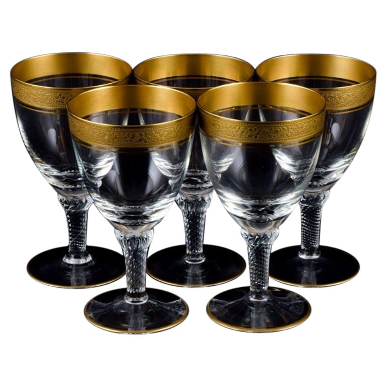Rimpler Kristall, Zwiesel, Alemania, Cinco Copas de Cristal Soplado a Mano para Vino Tinto