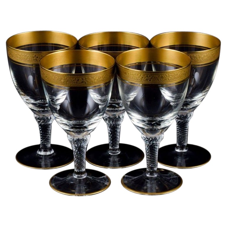 German Platinum Rim Wine Glasses